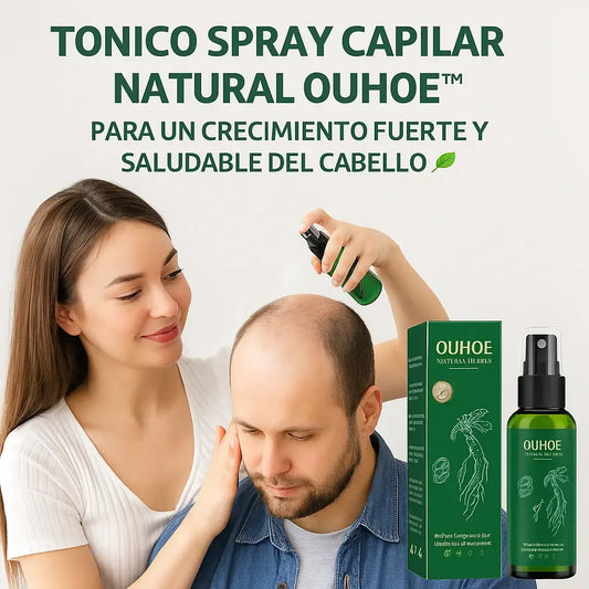 TONICO CAPILAR NATURAL OUHOE™ EN SPRAY PARA UN CRECIMIENTO FUERTE Y SALUDABLE DEL CABELLO🌿