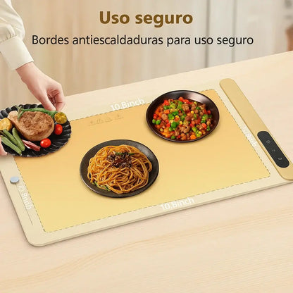 TAPETE CALENTADOR DE ALIMENTOS- TUS ALIMENTOS SE MANTENDRAN CALIENTES MIENTRAS LOS CONSUMES
