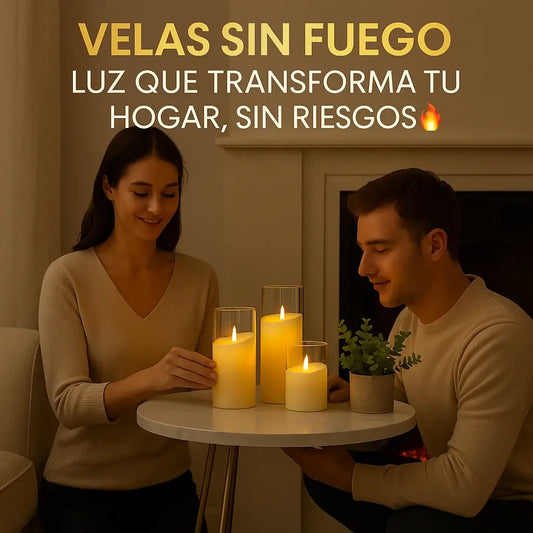 GLOWFLAME™ – VELAS SIN FUEGO. LUZ QUE TRANSFORMA TU HOGAR, SIN RIESGOS🔥