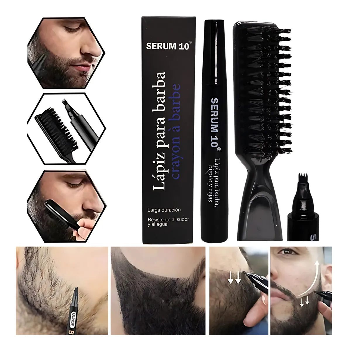 ✨LAPIZ PARA BARBA Y CEJAS 10PRO™. Impecables en segundos ✨
