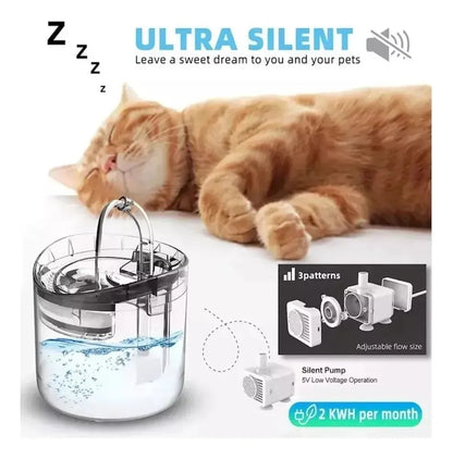 💧 FUENTE PURIFICADORA DE AGUA PARA MASCOTAS 🐱. ¡Mantén a tu compañero hidratado, feliz y saludable todos los días! 🌿