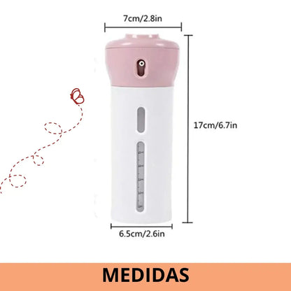 KIT DISPENSADOR 4 en 1 PARA VIAJES, SMART TRAVEL.