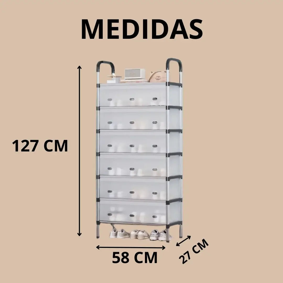 ✨ORGANIZADOR DE ZAPATOS 6 NIVELES CON CUBIERTA PROTECTORA 👟
