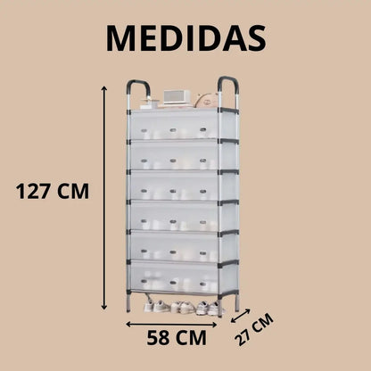 ✨ORGANIZADOR DE ZAPATOS 6 NIVELES CON CUBIERTA PROTECTORA 👟