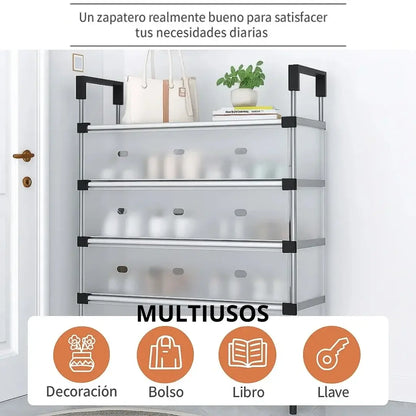 ✨ORGANIZADOR DE ZAPATOS 6 NIVELES CON CUBIERTA PROTECTORA 👟