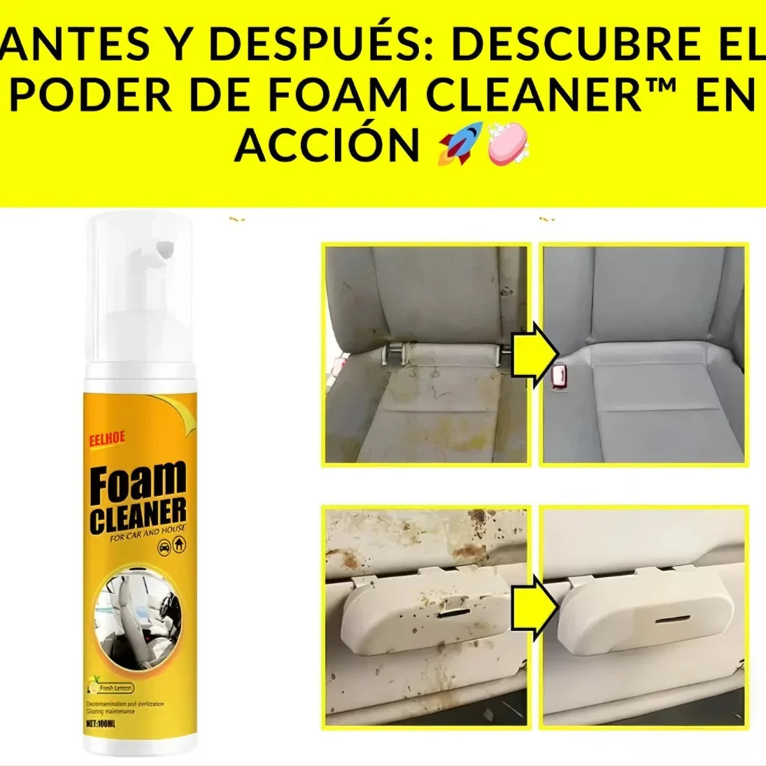 🧼 FOAMCLEANER™ – El Limpiador Multiusos Todo en Uno (250 ml)