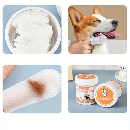 TOALLITAS DENTALES PARA PERROS Y GATOS – Pack x50 🦷HIGIENE BUCAL FÁCIL, SEGURO Y SIN ESTRÉS.